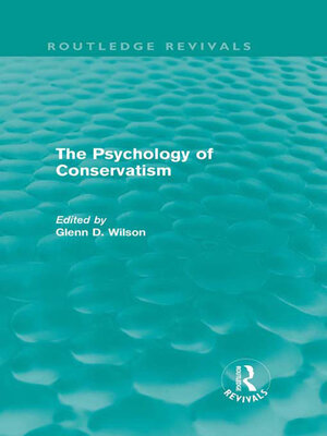 cover image of The Psychology of Conservatism (Routledge Revivals)